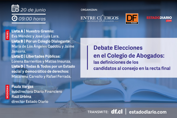 <p>DF Live | Debate Elecciones en el Colegio de Abogados: las definiciones de los candidatos al consejo en la recta final</p>