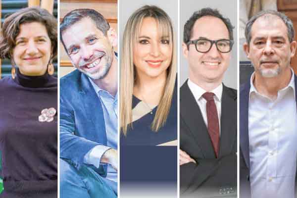 <p>Aisén Etcheverry, ministra de Ciencia, Tecnolología, Conocimiento e Innovación. Daniel Halpern, académico Universidad Católica. Carolina Plaza, fundadora de Metaverso Legal. Martín Mois, socio de Aninat Abogados. Guido Girardi, vicepresidente ejecutivo Fundación Encuentros del Futuro.</p>