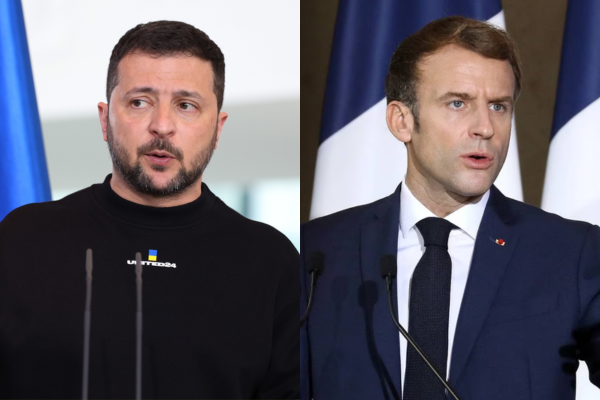 <p>Zelenski y Macron acuerdan cooperar para aumentar seguridad a las exportaciones de cereales ucranianos</p>