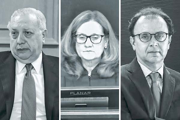 <p>Álvaro Saieh, empresario. Kate Stickles, Jueza del tribunal de quiebras de Delaware. Germán Guerrero, socio de MBI. Fotos: Archivo</p>