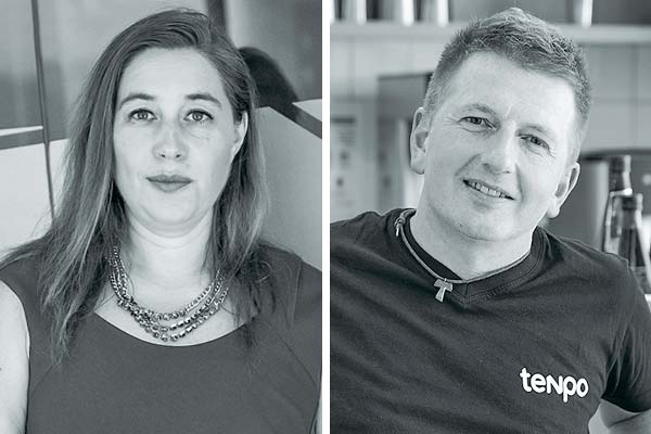 <p>Fernanda Juppet, Ceo de Cryptomkt y Fernando Araya, Ceo de Tenpo.</p>