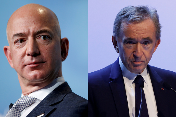 Bernard Arnault, fundador de LVMH, pierde su puesto como la segunda mayor fortuna del mundo ante Jeff Bezos, de Amazon