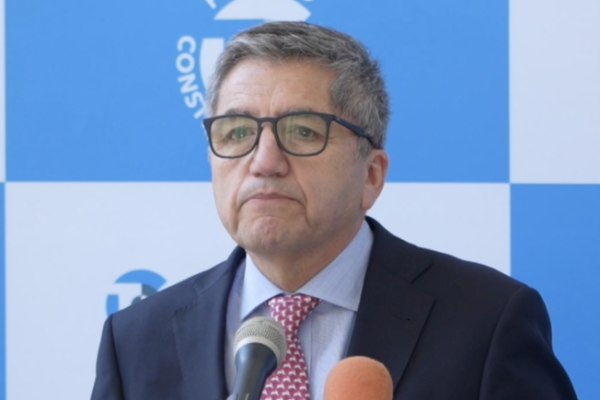 <p>Ahora en DF | Consejero Carlos Recondo tras ser elegido como presidente de la Comisión Mixta</p>
