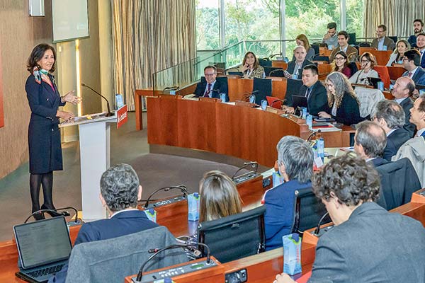 <p>La presidenta de Santander España, Ana Botín, en el XX encuentro Santander América Latina.</p>