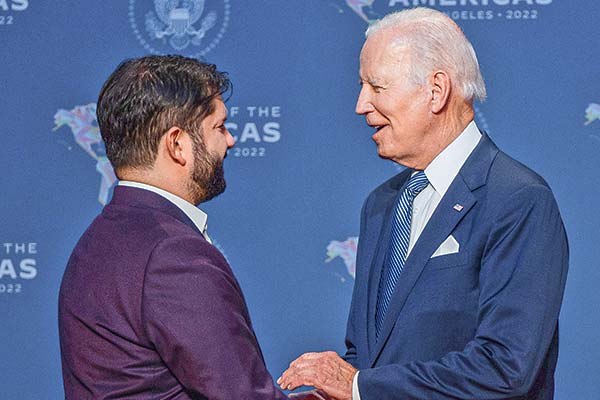 <p>Esta es la segunda vez que Boric y Biden se reúnen, pero antes fue en Los Ángeles. Foto: Presidencia</p>