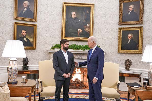<p>Boric invitó a Biden a  a visitar Chile para que conozca la Antártica. Foto: Presidencia</p>