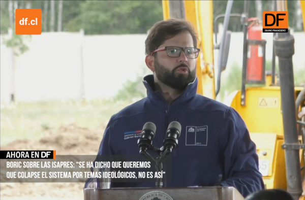 <p>Ahora en DF | Boric sobre las isapres: “Se ha dicho que queremos que colapse el sistema por temas ideológicos, eso no es así”</p>