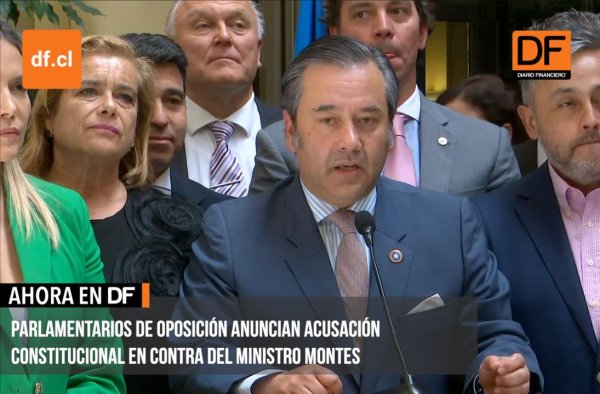 <p>Ahora en DF | Parlamentarios de oposición anuncian acusación constitucional en contra del ministro Montes</p>