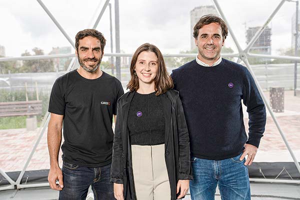 <p>Federico Marque, María Renner y Matías Peire, fundadores de GridX.</p>