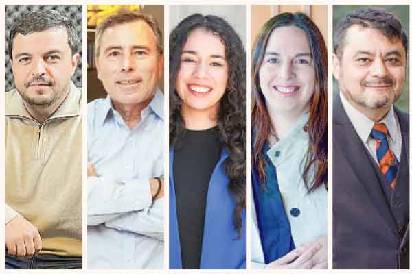 <p> Julián Herman, BCG. Francisco Guzmán, Claro empresas. Rocío Ortiz, Centro de Innovación UC. Loreto Bravo, UDD. Juan Velásquez, ISCI.</p>