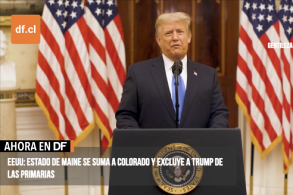 <p>Ahora en DF | EEUU: Estado de Maine se suma a Colorado y excluye a Trump de las primarias de cara a las presidenciales de 2024</p>