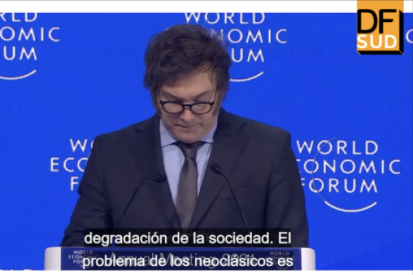 <p>DF SUD | Milei advierte en Davos que "Occidente está en peligro" y enaltece al Capitalismo</p>