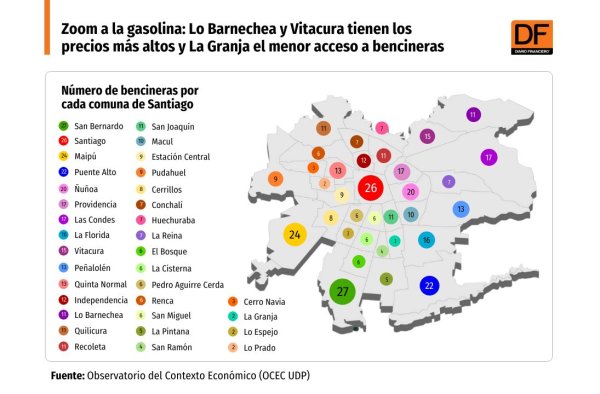 <p>DATA DF | Zoom a la gasolina: Lo Barnechea y Vitacura son las comunas que tienen los precios más altos</p>