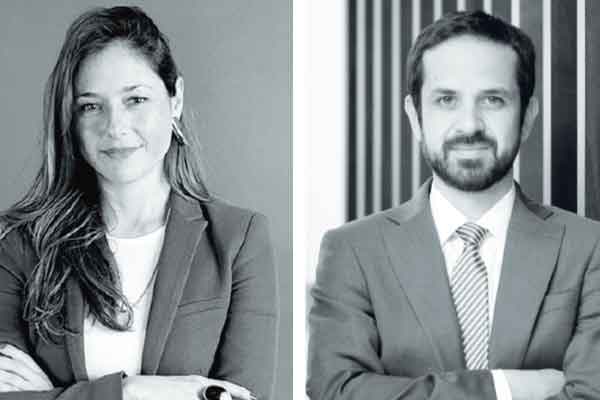 <p>Catalina Amenábar, counsel de DLA Piper. Pedro Rencoret, socio de Pellegrini & Rencoret.</p>