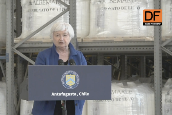 <p>Ahora en DF | Marcel durante visita de Yellen al país: “En 2026 vamos a tener tres o cuatro proyectos adicionales de litio en desarrollo”</p>