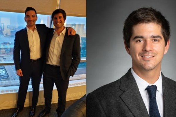 <p>Sebastián Rivas y Matías Duhart, cofundadores de Andes STR. A la derecha Vicente Ruz, asociado senior de inversiones de Greystar.</p>