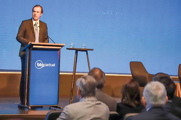<p>El CEO de BTG Pactual Chile, Juan Guillermo Agüero fue el encargado de inaugurar el seminario “Latam Focus 2024”. Foto: Jonathan Duran</p>
