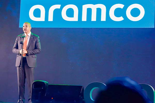 <p>Yasser Mufti, vicepresidente ejecutivo de Productos y Clientes de Aramco, en la inauguración de este lunes. Foto: Verónica Ortíz</p>