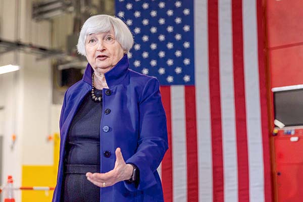 <p>Janet Yellen, secretaria del Tesoro de EEUU y expresidenta de la Reserva Federal. Foto: Bloomberg</p>