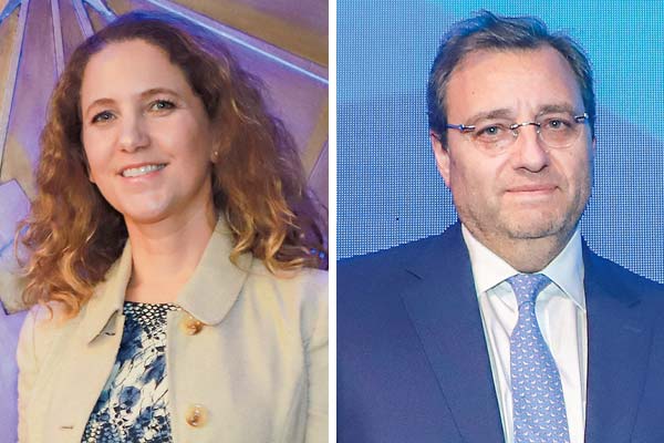 <p>Rosario Navarro, presidenta de Sofofa. Óscar Hasbún, vicepresidente de Sofofa. Fotos: Julio Castro</p>