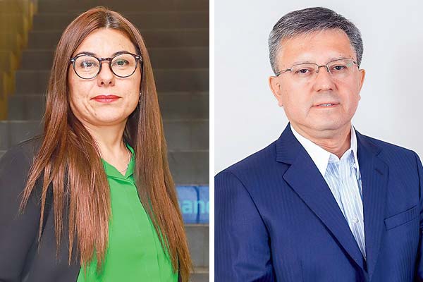 <p>La gerenta de pensiones, operaciones y finanzas de AFP Capital, María Paz Abarca. El gerente de estudios de la Asociación de AFP, Roberto Fuentes. Fotos: Julio Castro y Archivo </p>