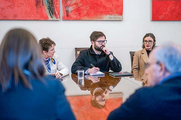 <p>El Presidente Gabriel Boric encabezó ayer las dos reuniones del comité político donde el tema central fue el anuncio de las nuevas medidas por las tarifas de la electricidad. Foto: Presidencia</p>