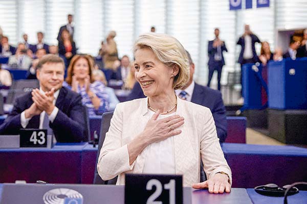 <p>Ursula von der Leyen obtuvo un segundo mandato de cinco años. Foto: Reuters</p>