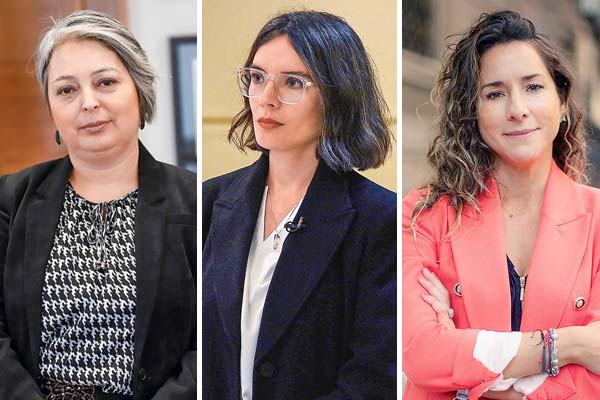<p>Jeannette Jara, ministra del Trabajo y Previsión Social. Camila Vallejo, ministra Secretaria General de Gobierno. Paulina Yazigi, presidenta de la Asociación de AFP. Fotos: Julio Castro y Archivo</p>