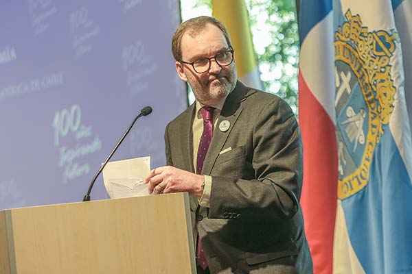 <p>Richard Von Appen, expresidente de la Sofofa, quien dio un discurso en la actividad. Fotos: José Montenegro</p>