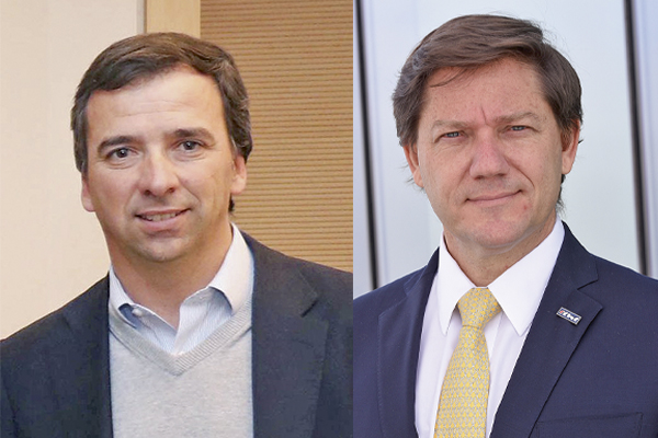 Gabriel Barros, presidente de la Corporación de Salud Laboral de la CChC y Juan Armando Vicuña, presidente de la Cámara Chilena de la Construcción