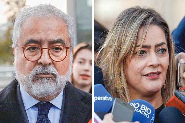 <p>Luis Hermosilla, imputado en prisión preventiva por el Caso Audios. Lorena Parra, fiscal Metropolitana Oriente. </p>