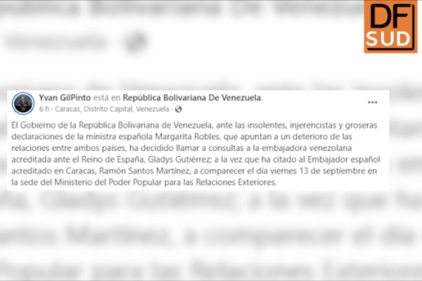 <p>Ahora en DF SUD | Crece la tensión entre Venezuela y España: Maduro convoca al embajador español en Caracas</p>