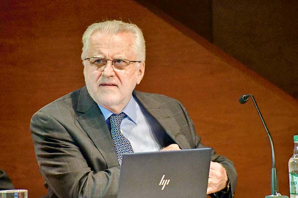 <p>Máximo Pacheco acusó que las irregularidades del Poder Judicial son parte del cuaderno de remoción de la jueza Ángela Vivanco. Foto: Agencia Uno </p>