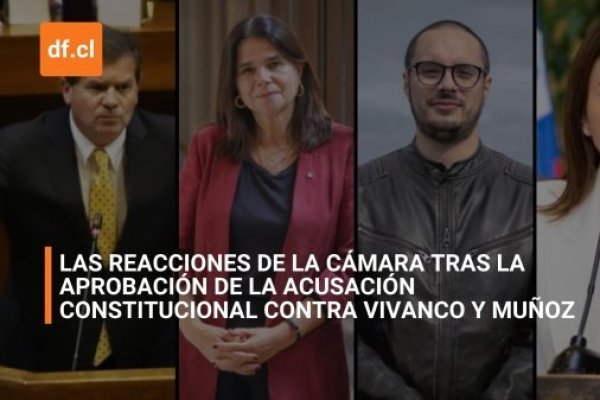 <p>Ahora en DF | Las reacciones de la Cámara tras la aprobación de la acusación constitucional contra Vivanco y Muñoz</p>