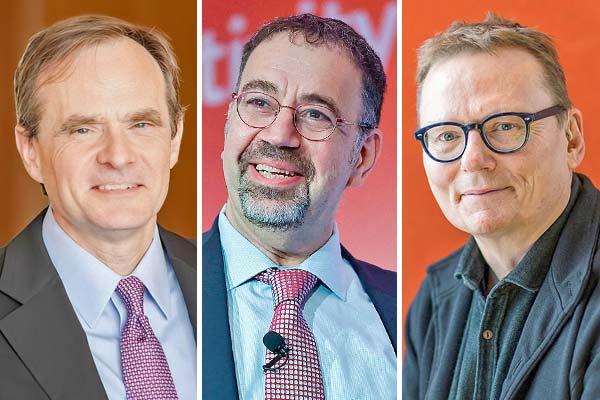 <p>Ganador del Nobel y académico del MIT, Daron Acemoglu. Ganador del Nobel y académico del MIT, Simon Johnson. Ganador del Nobel y académico de la U. de Chicago, James Robinson. Fotos: Reuters y Archivo</p>