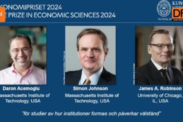 <p>Ahora en DF | Acemoglu, Johnson y Robinson ganan el Nobel de Economía su trabajo sobre la riqueza de las naciones</p>