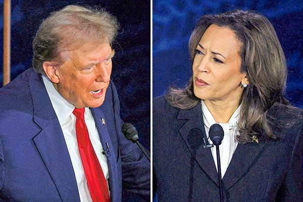 <p>A mediados de septiembre se enfrentaron en un debate los candidatos Trump y Harris. fotos: Reuters</p>
