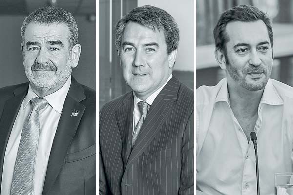 <p>Andrónico Luksic Craig. Jean Paul Luksic Fontbona. Nicolás Luksic Puga. Fotos: Agencia Uno y Archivo</p>