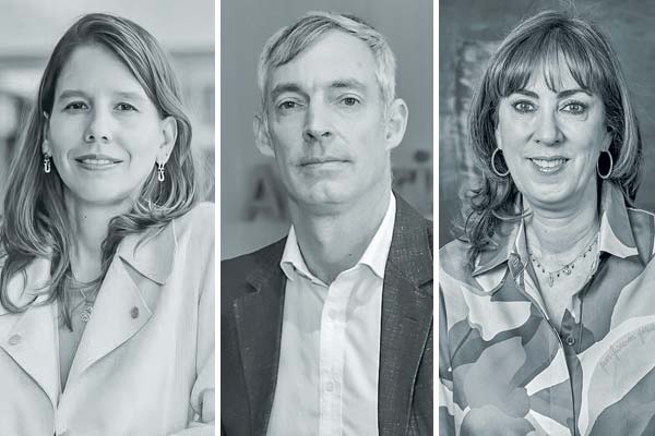<p>M. Eugenia Norambuena, exgerenta general de Principal Seguros de Vida. Rodrigo Guzmán, presidente y director inmobiliario de Ameris. Mónica Zalaquett, exministra de Mujer y Equidad de Género. Fotos: Julio Castro y Archivo</p>