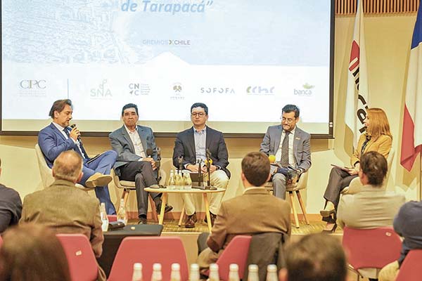 <p>Susana Jiménez moderando un panel de conversación en Tarapacá.</p>