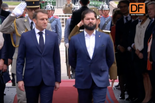 <p>Ahora en DF | Presidente Boric recibe en el Palacio de La Moneda a Emmanuel Macron</p>