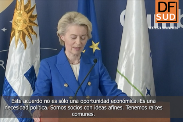 <p>Ahora en DF SUD | Von der Leyen ignora el 'no' de Macron y cierra el acuerdo comercial de la UE con Mercosur</p>