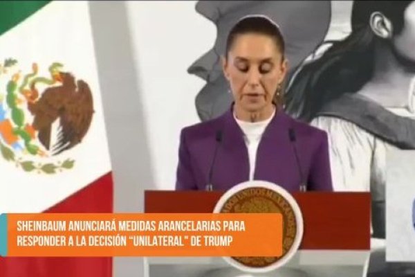 <p>Ahora en DF SUD | Sheinbaum anunciará medidas arancelarias para responder a la decisión "unilateral" de Trump</p>