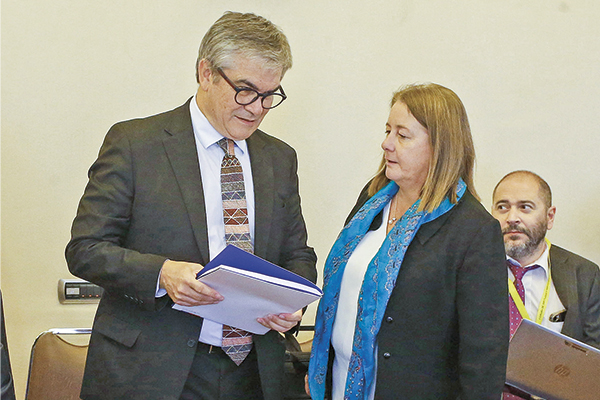 <p>El ministro de Hacienda, Mario Marcel, y la subsecretaria del ramo, Heidi Berner. Foto: Aton</p>