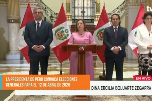 <p>DF SUD | La presidenta de Perú convoca elecciones generales para el 12 de abril de 2026</p>