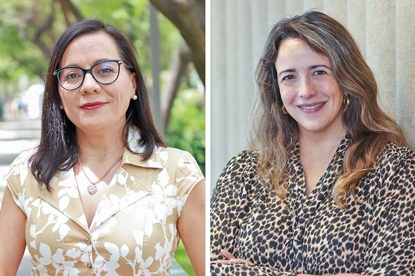 <p>Exintegrante de la mesa técnica por el oficialismo, Paula Benavides. Exmiembro de la mesa técnica representando a la oposición, Soledad Hormazábal. Fotos: Julio Castro y José Montenegro</p>