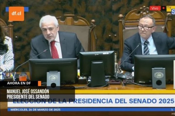 <p>Ahora en DF | Manuel José Ossandón es elegido presidente del Senado</p>