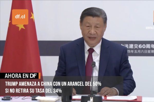 <p>Ahora en DF | Trump amenaza a China con un arancel del 50% si no retira su tarifa de represalia del 34%</p>