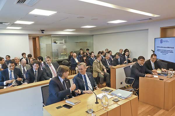 <p>Por más de siete horas se extendió la audiencia ante el Tribunal especializado. Fotos: Julio Castro</p>