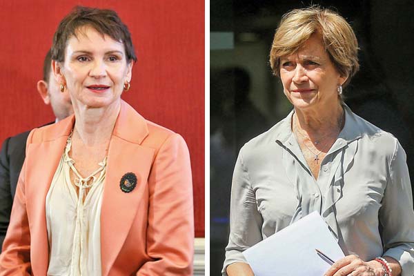 <p>Carolina Tohá, abanderada del PPD, y Evelyn Matthei, candidata de Chile Vamos. Fotos: Aton</p>
